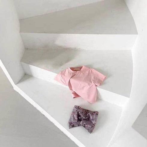 Simple Swimsuit Suit Broken Flower Color Matching Suspender Bow Wrap Fart Swimsuit